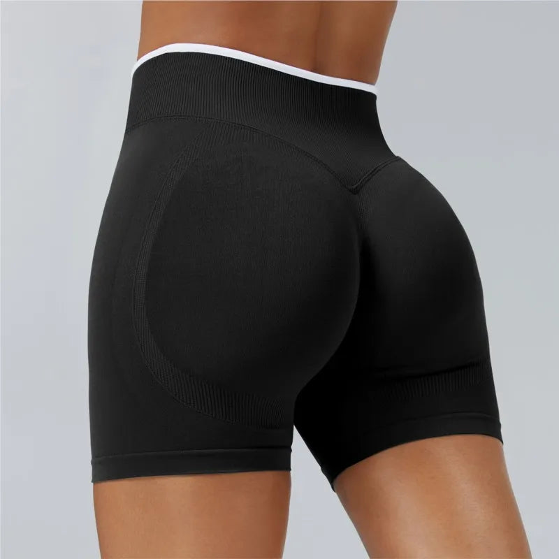 Women Sports Shorts Low Ribbed Waistband Yoga Shorts Seamless Workout Gym Clothes Woman High Stretch Running Shorts Women