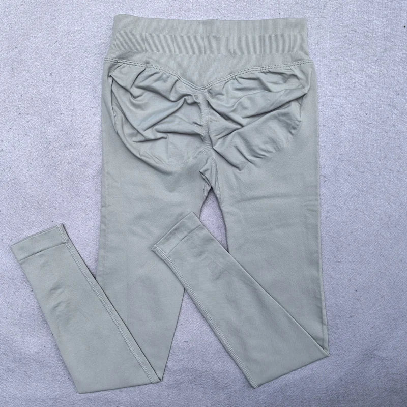 Leggings Women Scrunch Butt Seamless Leggings Low Ribbed Band Yoga Pants Workout Gym Leggings Fitness Booty Sports Tights