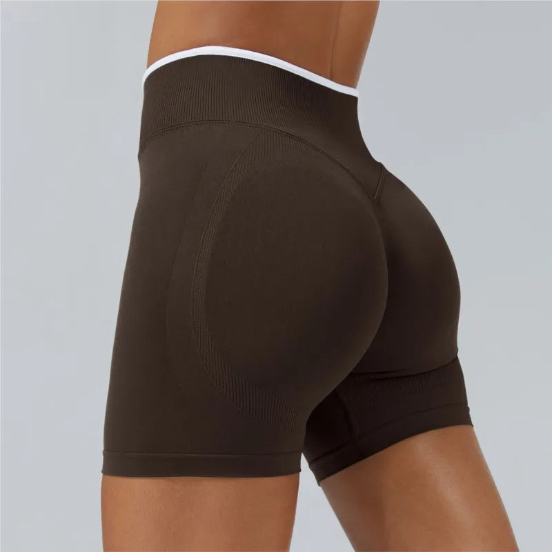 Women Sports Shorts Low Ribbed Waistband Yoga Shorts Seamless Workout Gym Clothes Woman High Stretch Running Shorts Women