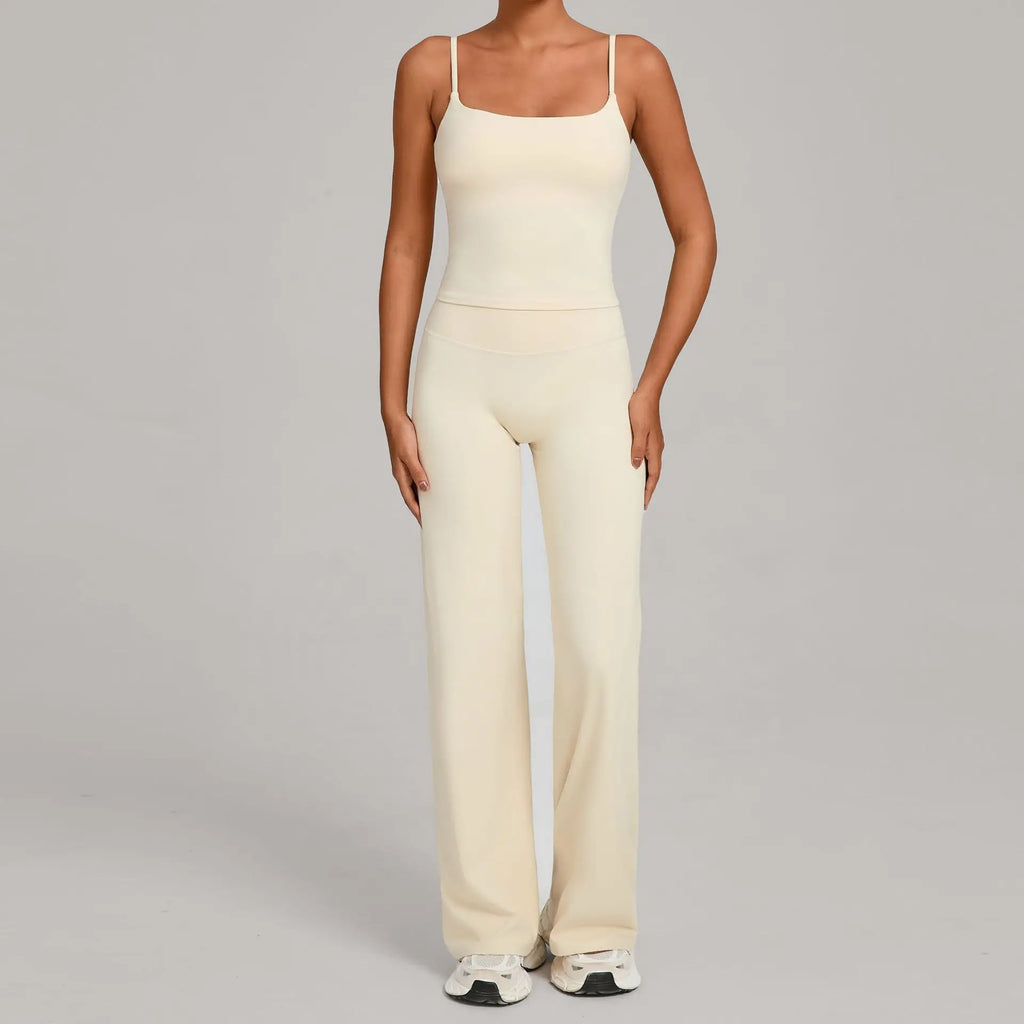 Gym Workout Clothes Women's Casual Wear Outdoor Sports Tight Yoga Suit Naked Feeling Fitness Suit High Waist Yoga Two-piece Set