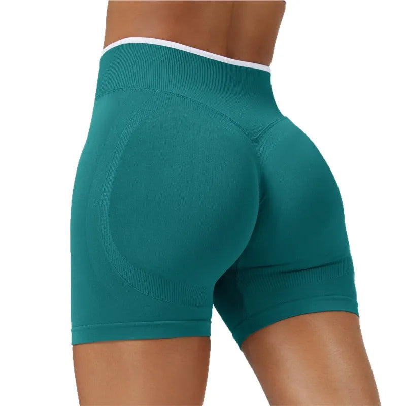 Women Sports Shorts Low Ribbed Waistband Yoga Shorts Seamless Workout Gym Clothes Woman High Stretch Running Shorts Women