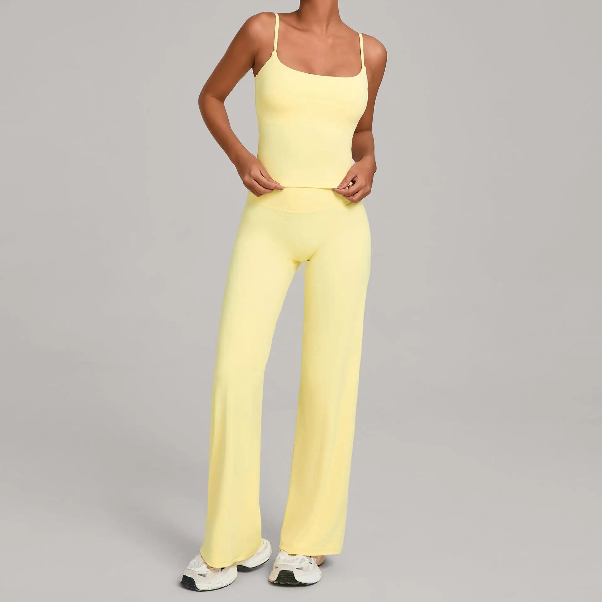 Gym Workout Clothes Women's Casual Wear Outdoor Sports Tight Yoga Suit Naked Feeling Fitness Suit High Waist Yoga Two-piece Set